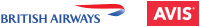 British Airways Avis logos